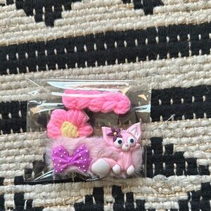 Pink Cat Hair Accessories Set for Kids
